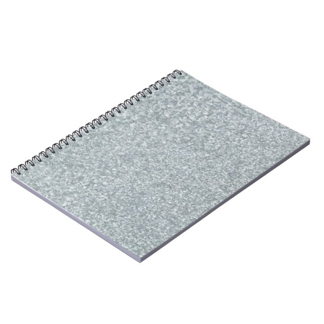 Galvanized metal look notebook (Left Side)