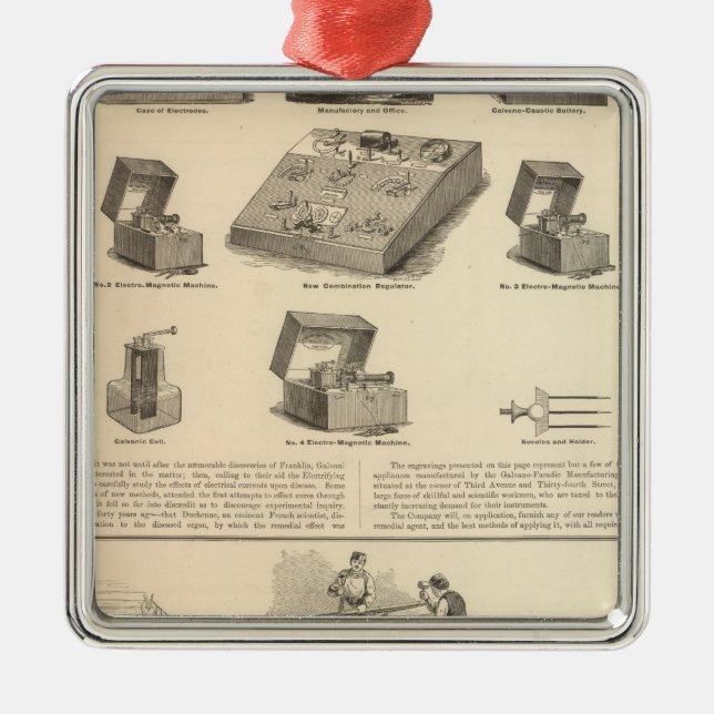 Galvano Faradic Manufacturing Company Bickford Metal Ornament (Front)