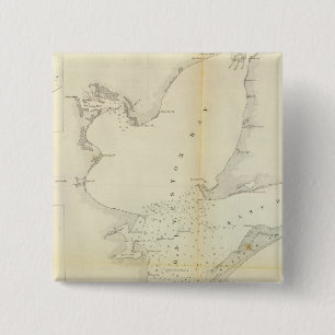Galveston Bay, Texas 2 Inch Square Button