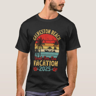Galveston Beach Texas Sand Sea Sun Vacation 2025 S T-Shirt