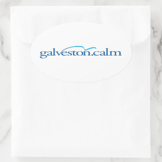 Galveston.calm: Galveston Island, Texas Oval Sticker