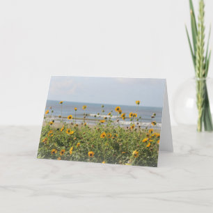 Galveston Island Beach Flowers Greeting Card