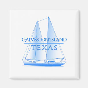 Galveston Island Coastal Nautical Sailing Sailor Magnet