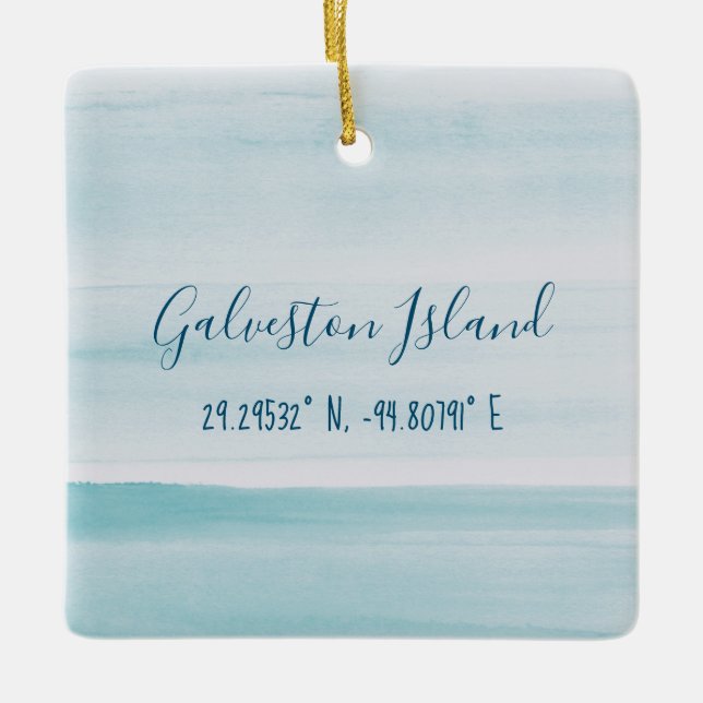 Galveston Island Ornament (Front)