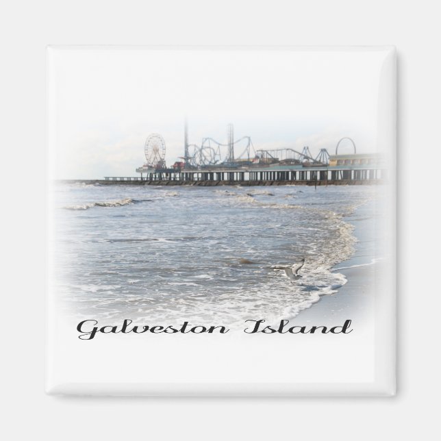 Galveston Island Pleasasure Pier Magnet (Devant)