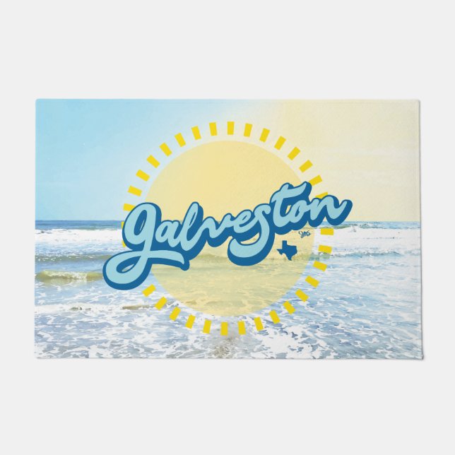 Galveston Island Texas Doormat (Front)