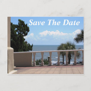 Galveston Save The Date Announcement Postcard