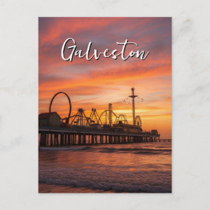 Galveston Texas Holiday Postcard