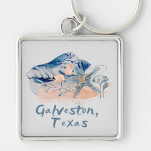 Galveston Texas Seashells  Keychain