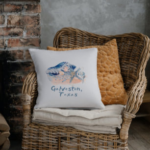 Galveston Texas Seashells  Throw Pillow