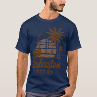 Galveston Texas Vintage Sunset T-Shirt