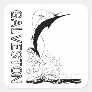Galveston, TX Sportfishing Square Sticker