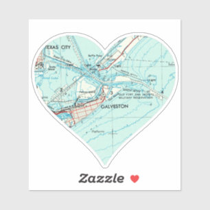 Galveston TX Vintage Topo