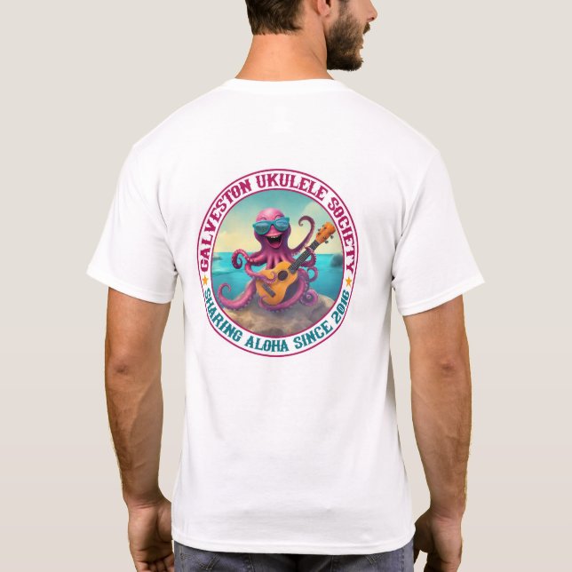 Galveston Ukulele T-shirt homme Octopus ronds Reto (Dos)