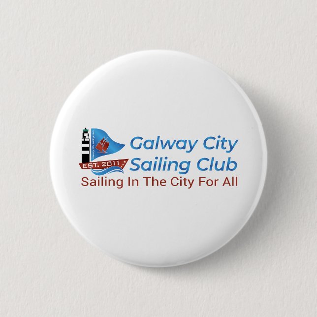 Galway City Sailing Club 2 Inch Round Button (Front)