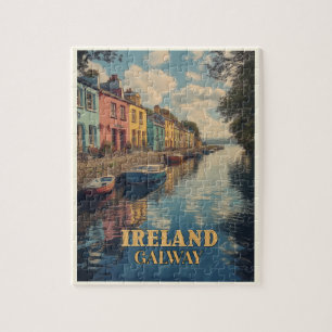 Galway Ireland Retro Irish Landmark  Jigsaw Puzzle