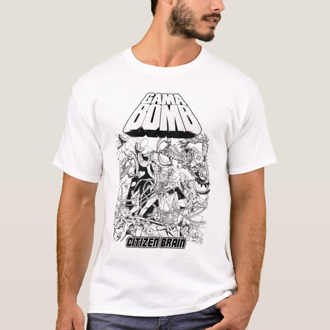 Gama Bomb - Citizen Brain White T-Shirt (Front)