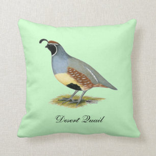 Gambel's Desert Quail Throw Pillow