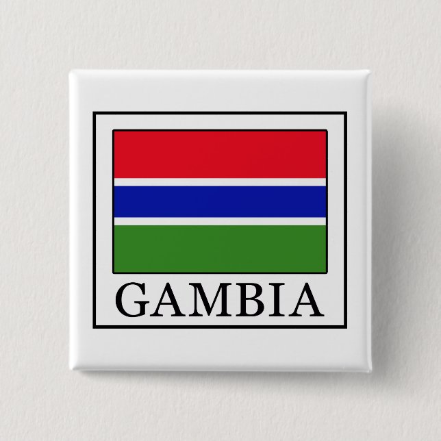 Gambia 2 Inch Square Button (Front)