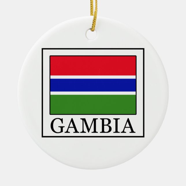 Gambia Ceramic Ornament (Front)