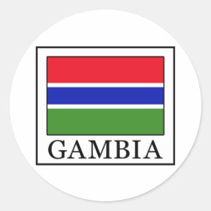 Gambia Classic Round Sticker