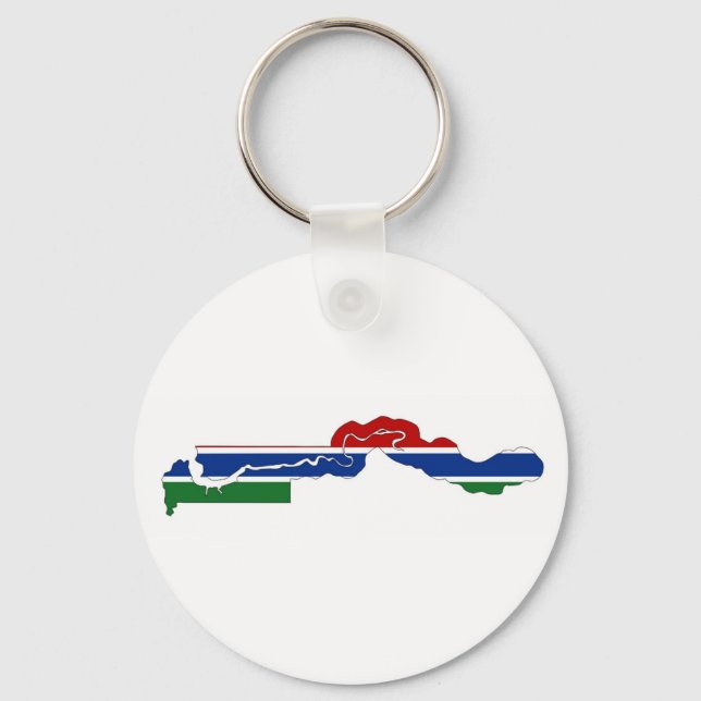 gambia country flag map shape silhouette keychain (Front)