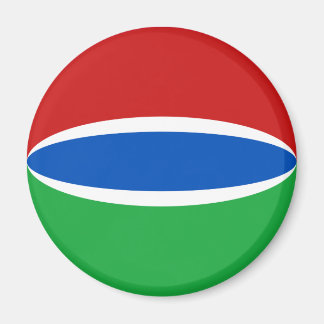 Gambia Fisheye Flag Magnet