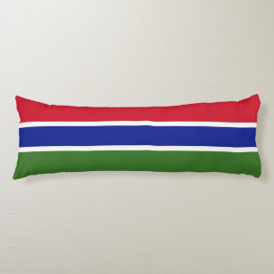 Gambia Flag Body Pillow