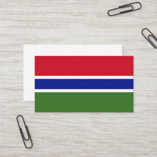 Gambia flag business card