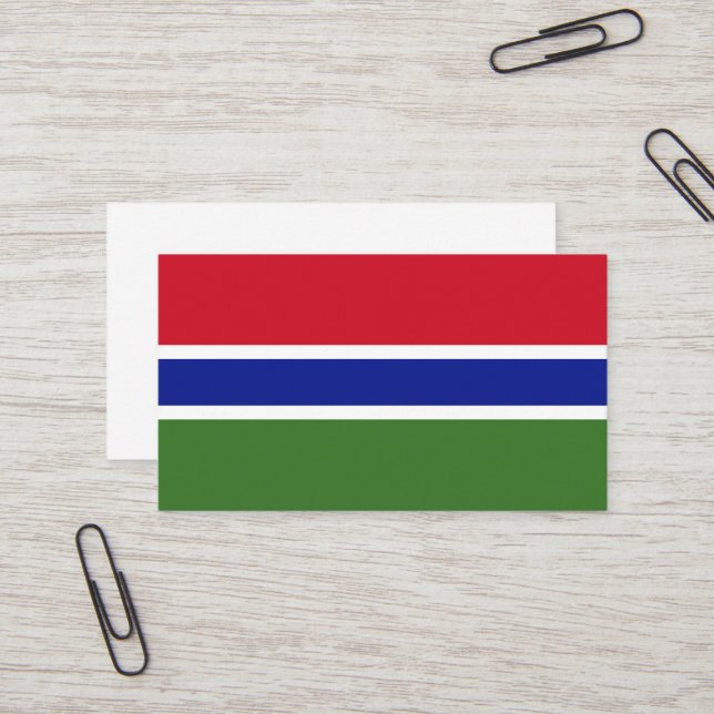 Gambia flag business card (Front/Back In Situ)