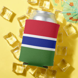 Gambia flag can cooler