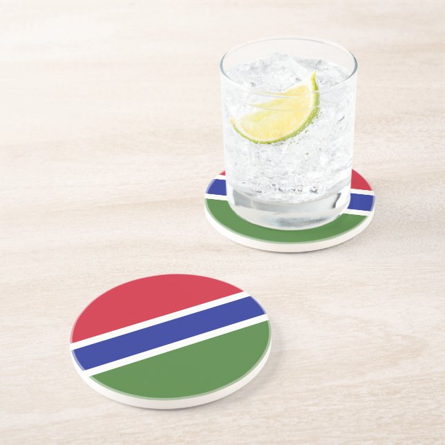 Gambia flag coaster (Side)