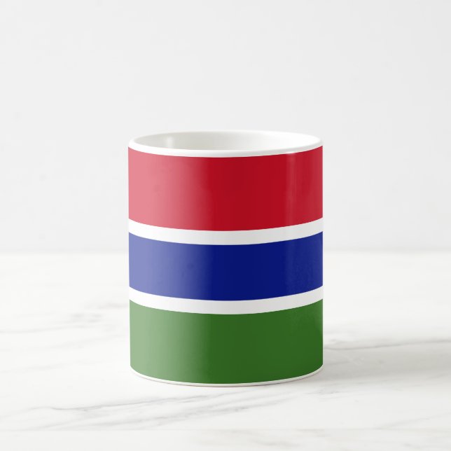 Gambia Flag Coffee Mug (Center)