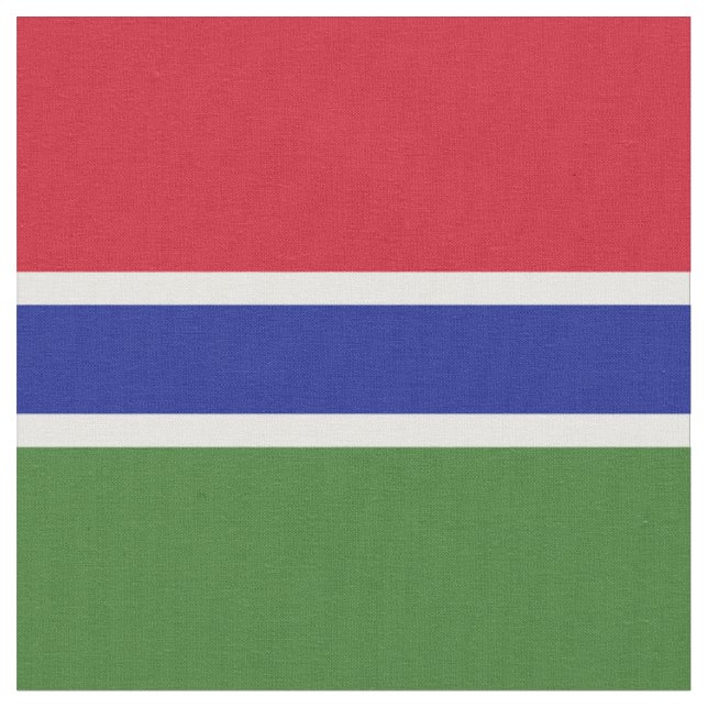 Gambia flag fabric (Close Up)