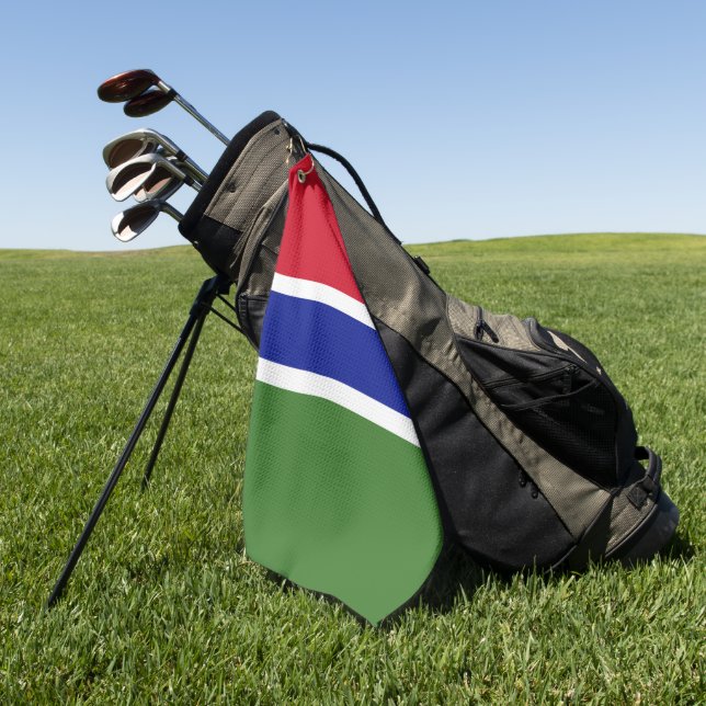 Gambia flag golf towel (Green)