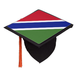 Gambia flag graduation cap topper