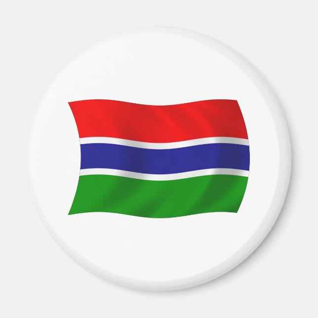 Gambia Flag Magnet (Front)