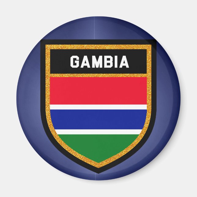 Gambia Flag Magnet (Front)