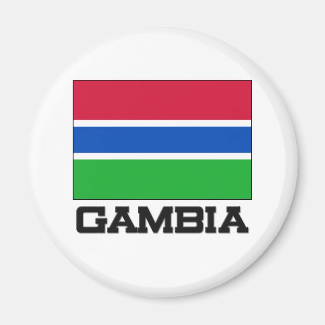 Gambia Flag Magnet (Front)