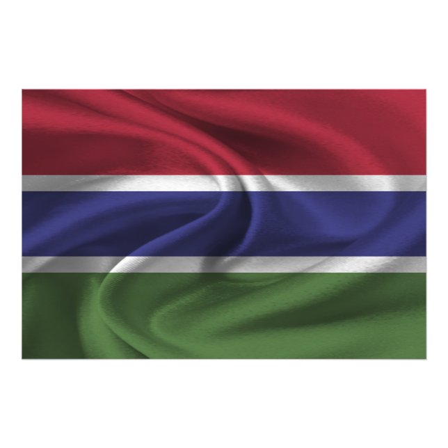 Gambia Flag Photo Print (Front)