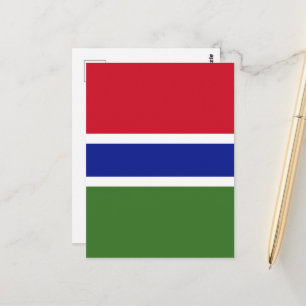 Gambia flag postcard