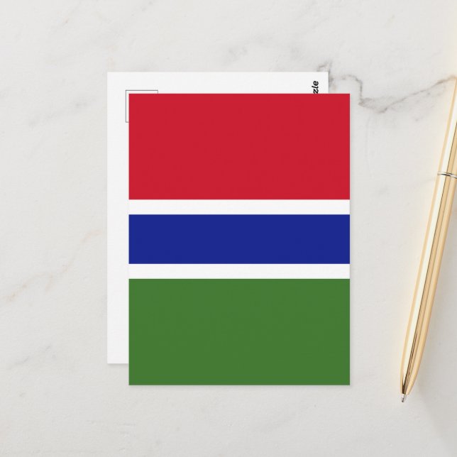 Gambia flag postcard (Front/Back In Situ)