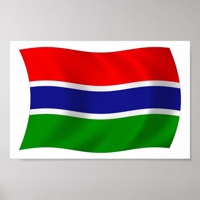 Gambia Flag Poster Print (Front)