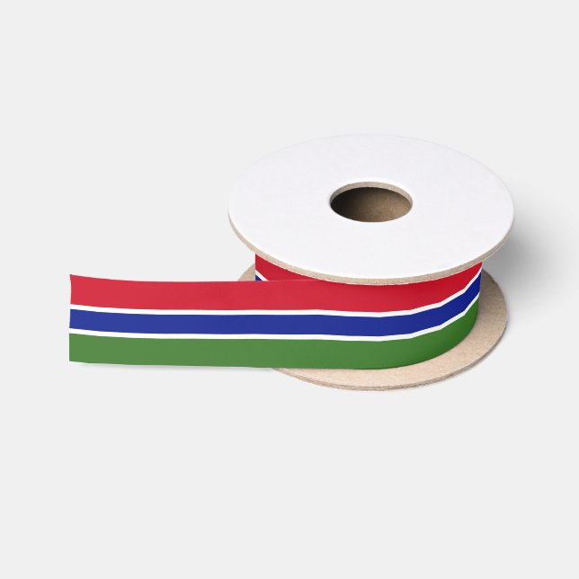 Gambia Flag Satin Ribbon (Spool)