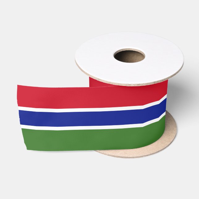 Gambia Flag Satin Ribbon (Spool)