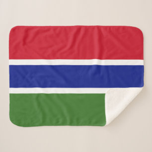 Gambia Flag Sherpa Blanket