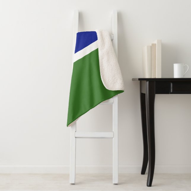 Gambia flag sherpa blanket (In Situ)