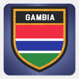 Gambia Flag Square Sticker