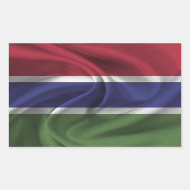 Gambia Flag Sticker (Front)