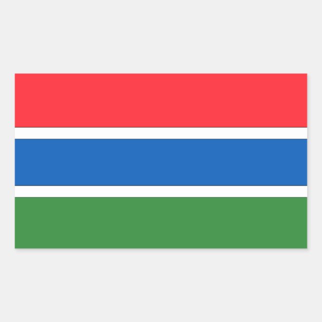 Gambia Flag Sticker (Front)